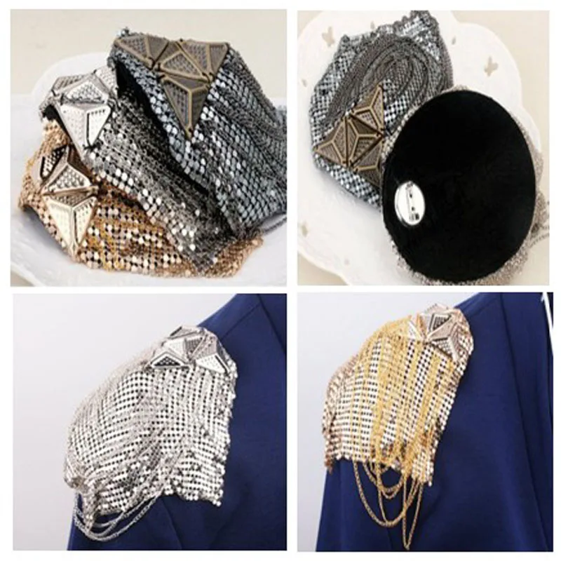 Крутая Античная Золотая Серебряная черная монета в стиле панк с блестками