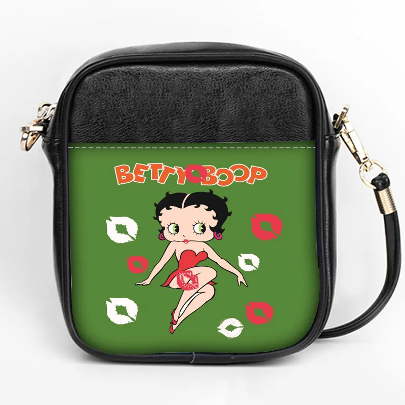 Новая Мода Betty Boop Слинг Сумка на заказ для женщин Слинг сумки на ремне кожа мини девушки Tote вечерние сумки DIY Слинг Сумка