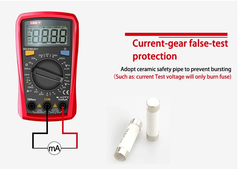 UNI-T UT33A+ UT33B+ UT33C+ UT33D+ цифровой мультиметр AC DC Ток Сопротивление+ 2mF емкость NCV тестер с ЖК-подсветкой