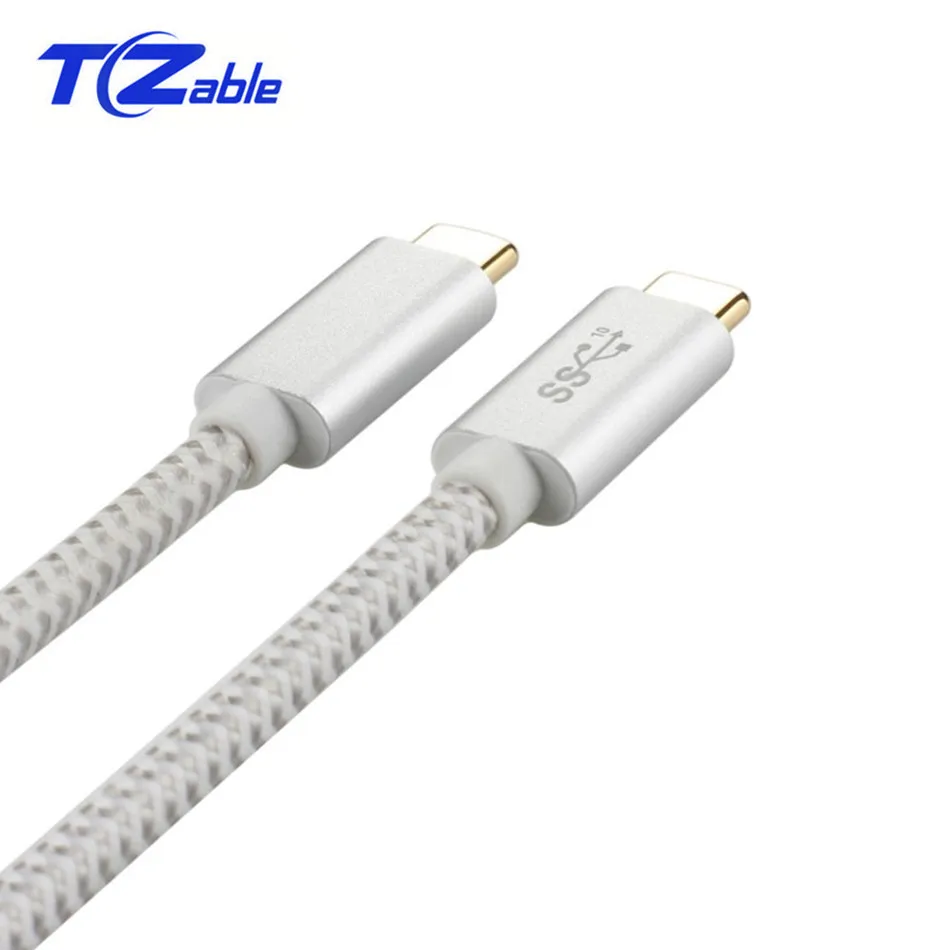 Кабель usb type C к usb type C для samsung Galaxy S9 Plus Кабель быстрой зарядки для устройств type-C белый 1 метр позолоченный