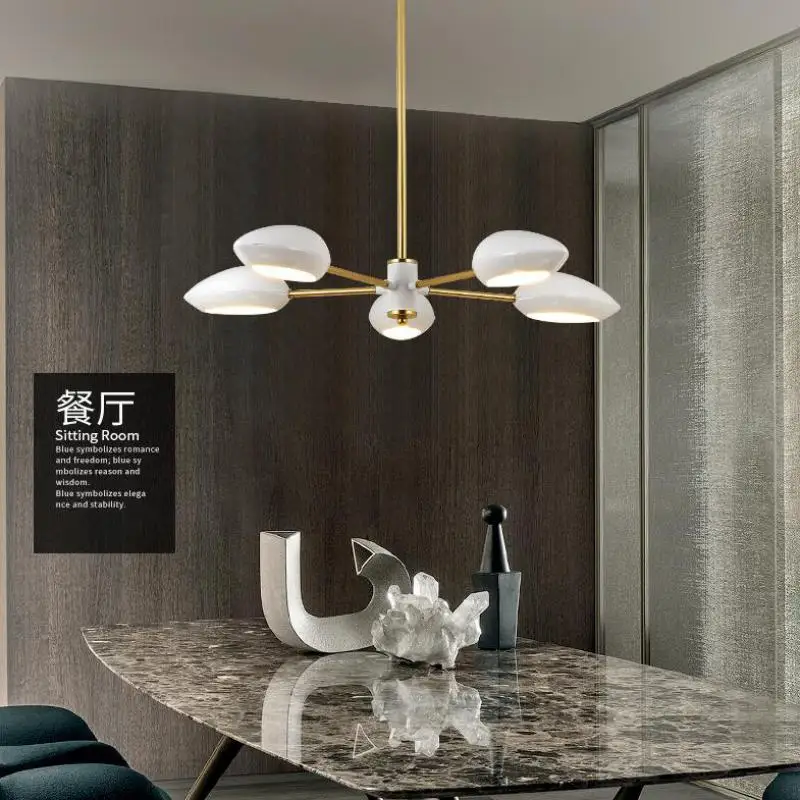 Лампы для столовой современная люстра освещение блеск металл Lamparas светодиодные