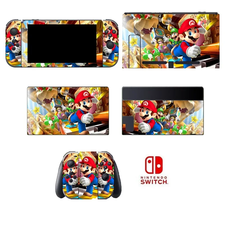 Switch-215 Super MARI0 виниловые наклейки на кожу защитные для nyd Switch skins стикеры s NS консоль Nintendo doswitch - Цвет: Switch-215