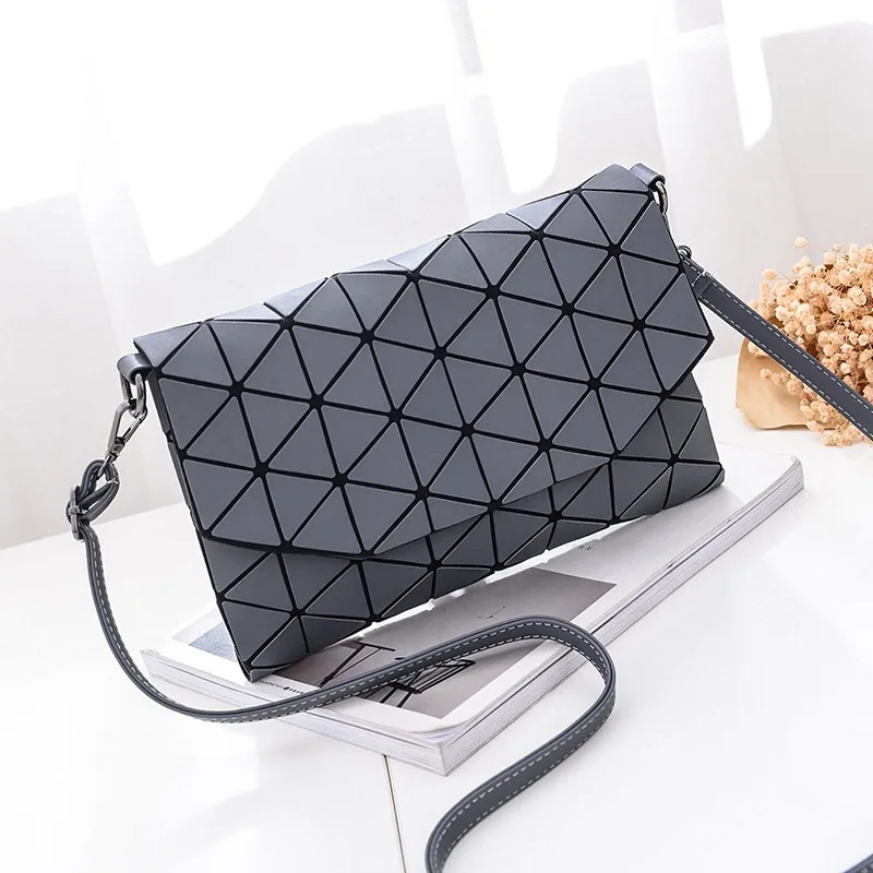 

2018 newest solid plaid geometric lingge envelope handbag hotsale women clutch ladies purse crossbody messenger shoulder bags