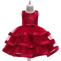 elegant baby girls dress kids wedding party princess ball gown children embroidered party evening dresses for girls vestidos