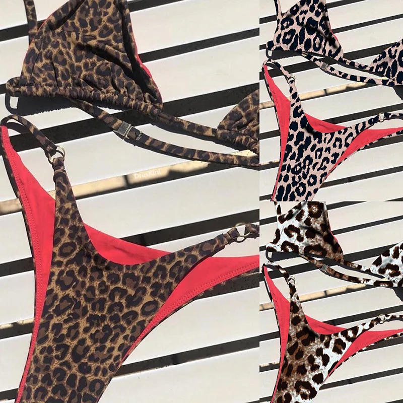 AIUJXK Summer Sexy Leopard Lingerie Biquini Women Beach Style 2 Piece Swimsuit Female Bra And Panty Underwear Bathing Suit