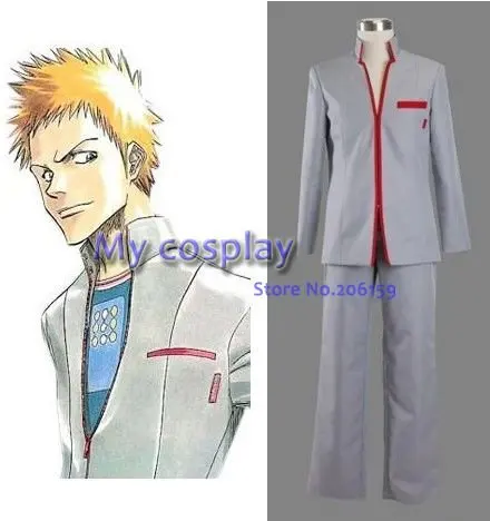Аниме Bleach Косплэй Блич Ичиго Куросаки Для мужчин Детская школьная Униформа