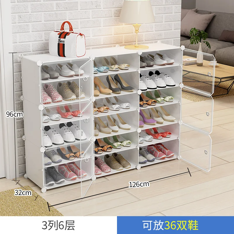 DIY Multi-layer Economical Simple Shoe Cabinet Economize Space Doorway Cabinets Dustproof Home Shoe Shelf Cabinet High Quality