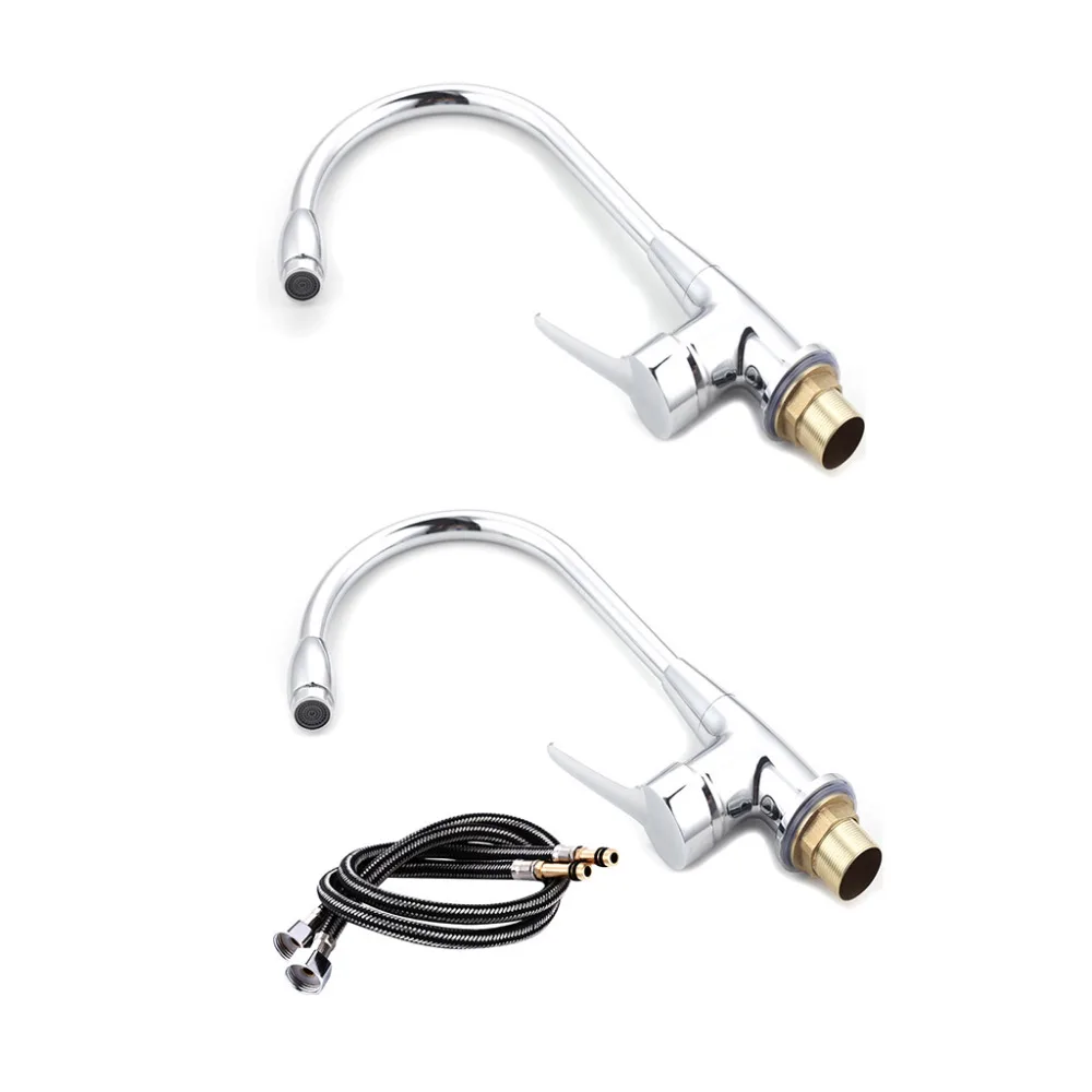 

Chrome 360 Degree Swivel Alloy Kitchen Mixer Cold Hot Basin Sink Tap Faucet L25