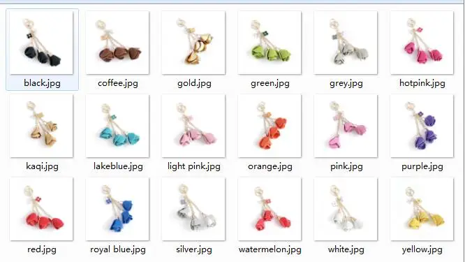 mixed 18colors DHLFree 100 шт 18 цветов Шарм кожаный цветок розы брелки украшение в виде цветка брелки женская сумка для ключей Подвеска для дамской сумочки ювелирные изделия - Цвет: mixed 18colors