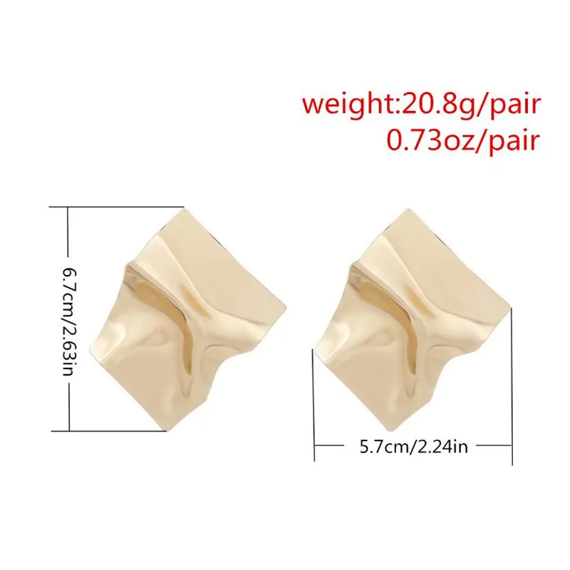 2018 новые модные подвески панк золотые серьги ювелирные изделия неправильной