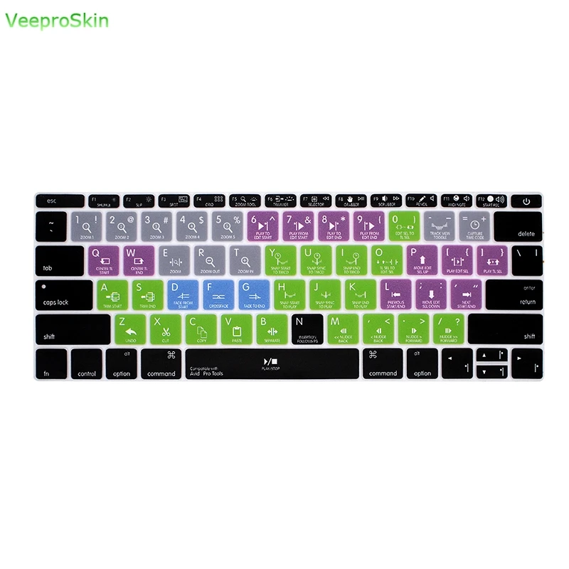 Силиконовый чехол для Macbook Retina 12 A1534 Us с короткими рукавами и клавиатурой Ableton Live