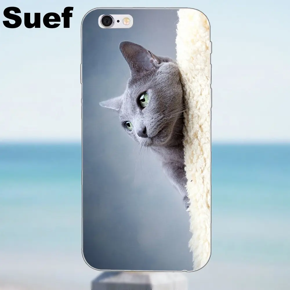 Для iPhone 4 4S 5 5S 5C SE 6 6S 7 8 Plus X Samsung Galaxy J1 J3 J5 J7 A3 A5 2016 2017 TPU Защитный серый фантазия кошка