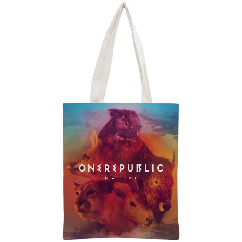 Пользовательская Сумка-тоут OneRepublic многоразовая сумка женская через плечо