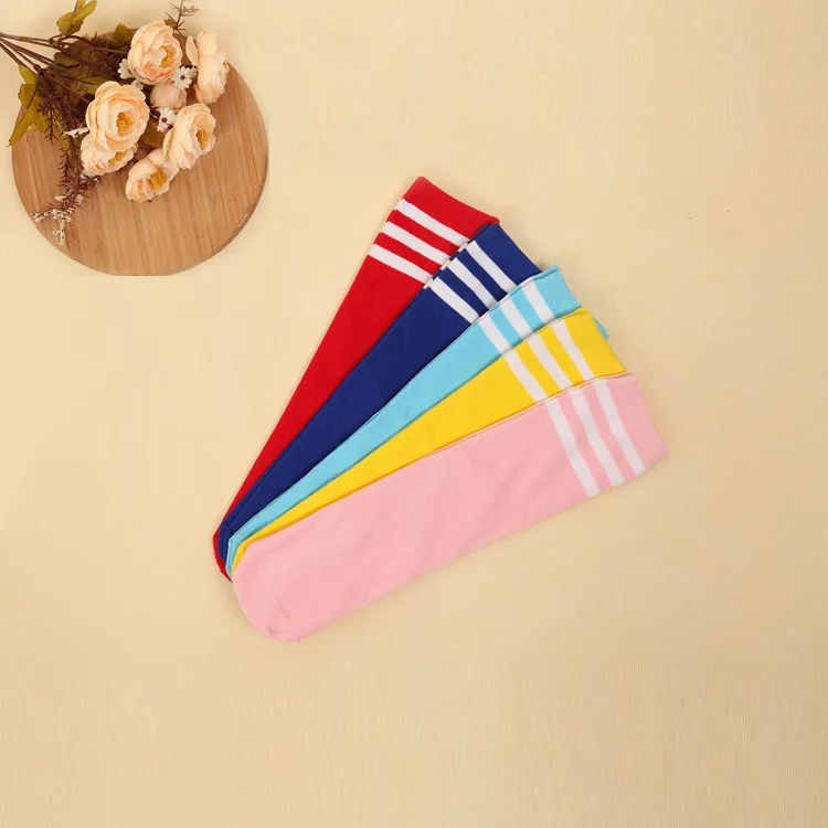 3 шт./лот детские гольфы в полоску школьные носки хлопковые спортивные футбольную