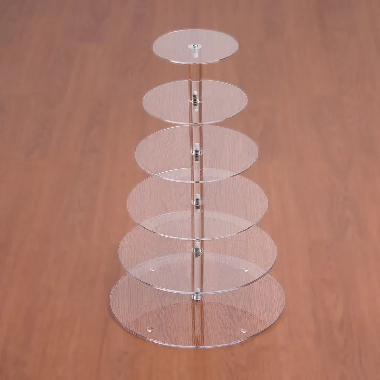 

Free shipping High 20inch 1set 6 tiers Birthday cake display stand display rack wedding dessert cake stand Baked