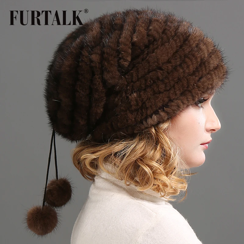 Меховая шапка для женщин меховая теплые зимние шапки женщин|mink fur hats|mink hat womenfur |