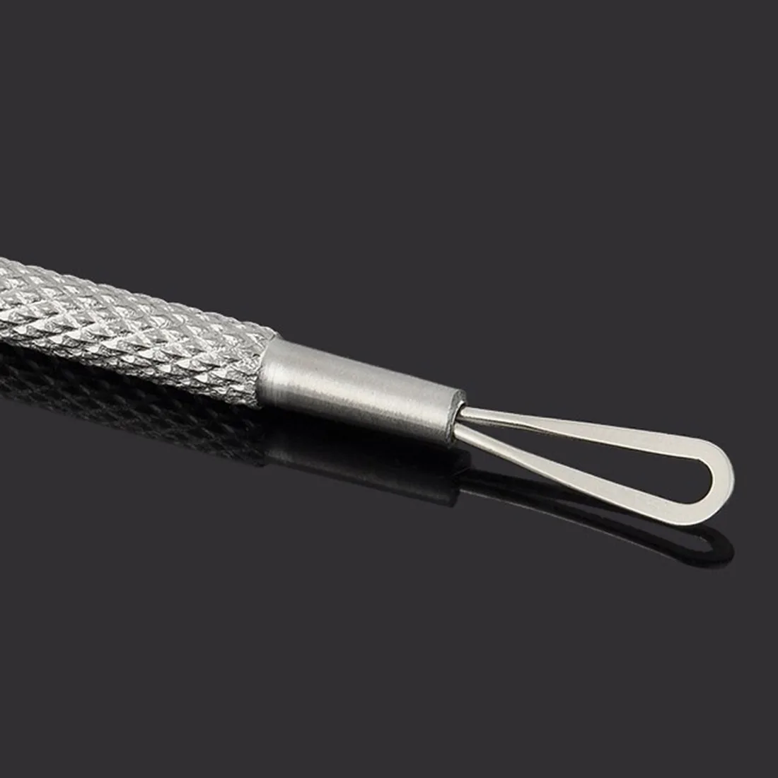 Silver Needle 1PC Dual-head Loop Stainless Steel Antibacteria Acne Removal Blackhead Pimple Remover Comedone Blemish Extractor