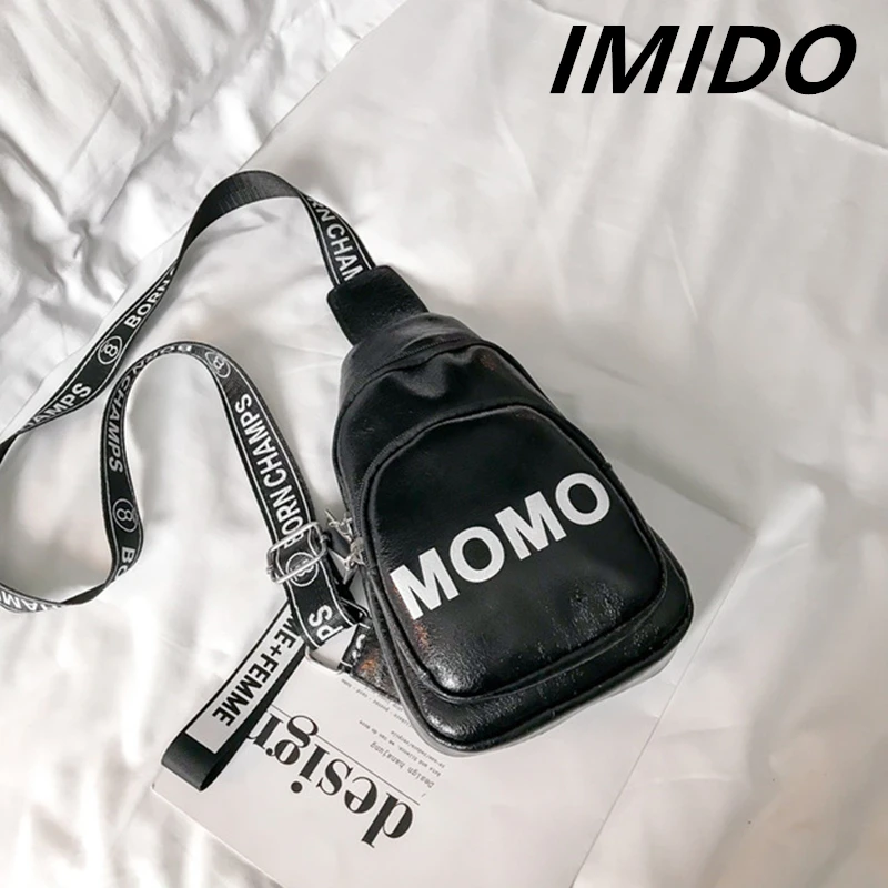 IMIDO 2019 Летний Новый Стиль Корейская версия Лазерная надпись плечо диагональная