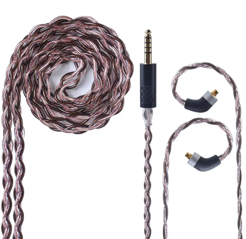UPOCC NEOTECH 26AWG 7N монокристаллической Медь кабель 2,5/3,5/4,4 мм балансный кабель для наушников с MMCX импорт из Тайваня для HQ8 - Цвет: 4.4MMCX