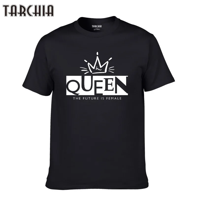 

TARCHIA 2021 модная Новая летняя футболка, повседневные тонкие мужские футболки размера плюс Queen, топы, мужские топы с принтом, хлопковые с коротк...