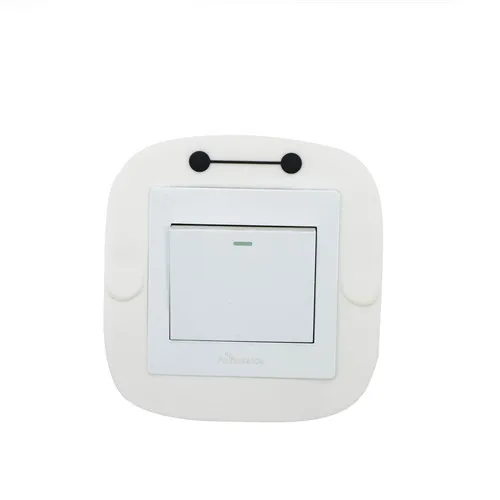 Белый OLOEY крышка Детская комната Декор флуоресцентная стена силиконовые ВКЛ-ВЫКЛ наклейки на выключатель светящийся свет розетка выключатель стикер на стену - Цвет: Белый