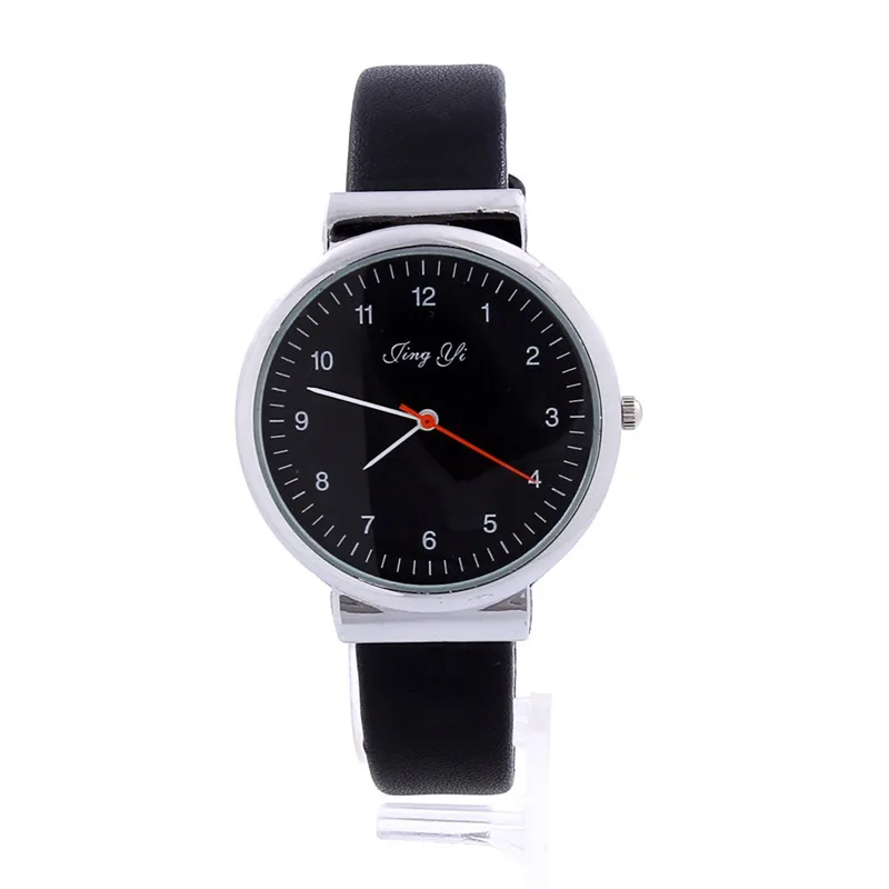 Модные Классические женские часы с римским номером кварцевые кожаные Наручные