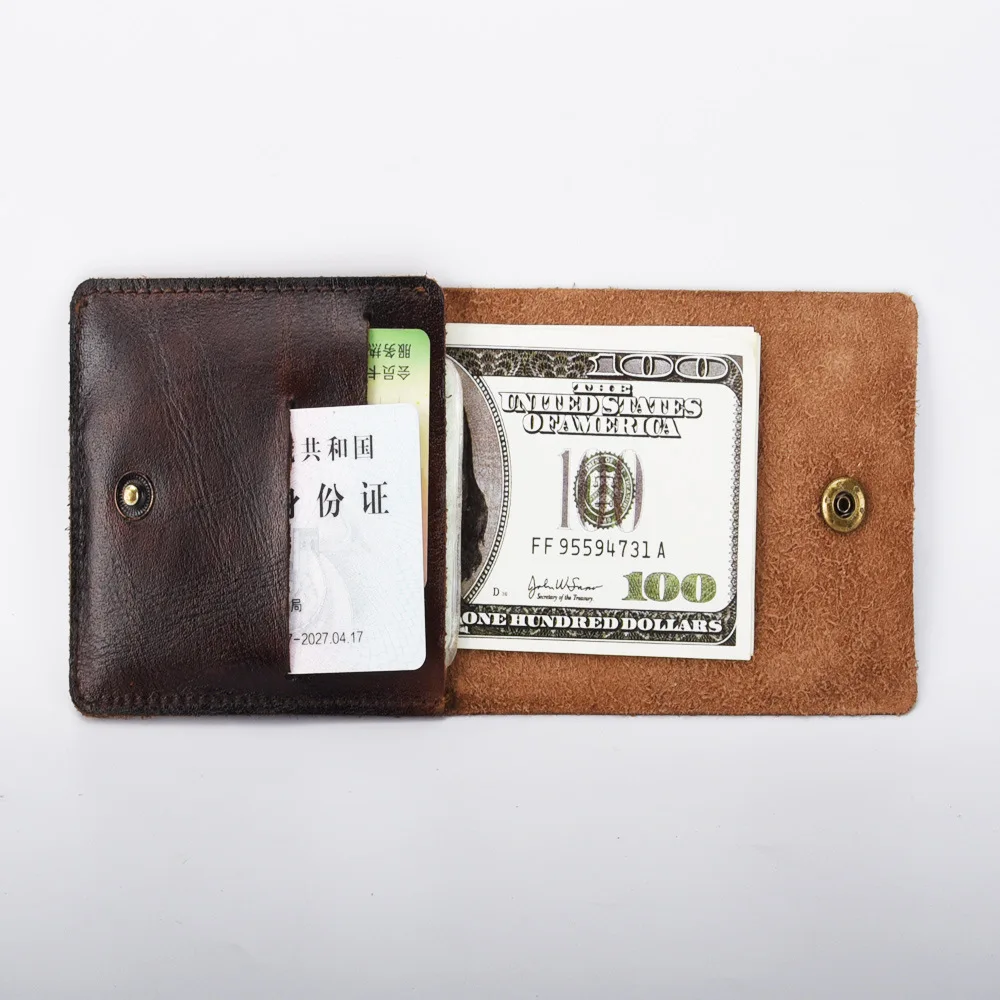 Новинка 2018 оптовая продажа мужской кошелек из кожи дикая лошадь Обложка для карт