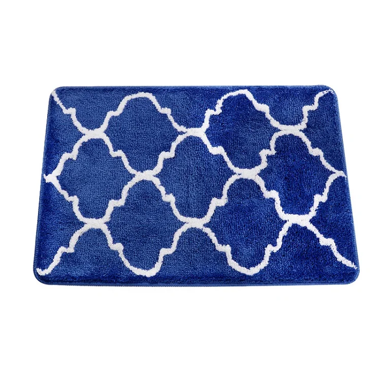 Navy Blue-Quatrefoil Topfinel современный коврик для ванной полосатый четырехлистный ковер коврик для двери гостиной коврик нескользящий мягкий коврик для кухни - Цвет: Navy Blue-Quatrefoil