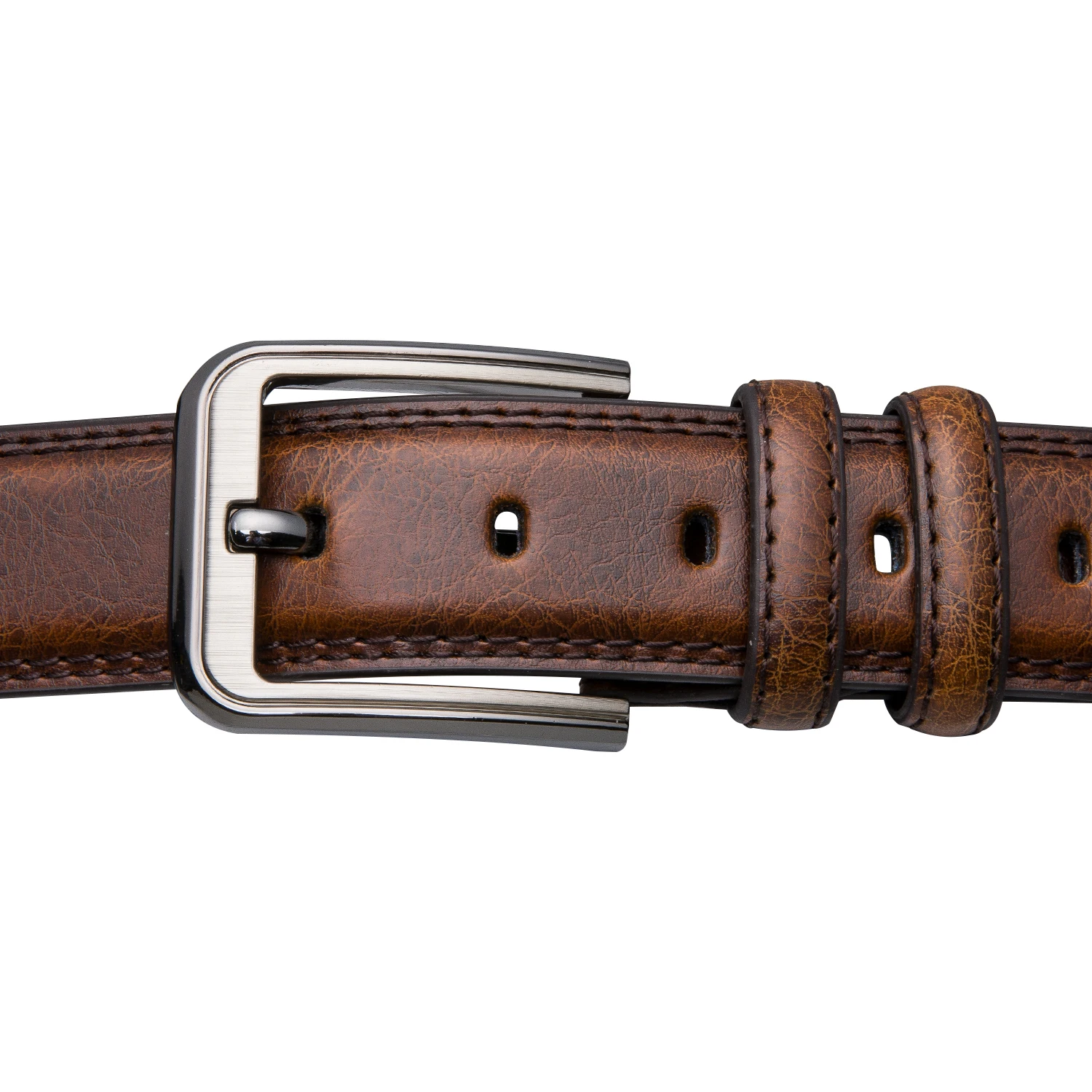 

3.6CM Width Hi-Tie Casual Style Seller Recommand Brown Pin Buckle Male Belts Real Cow Real Leather Strap Belt