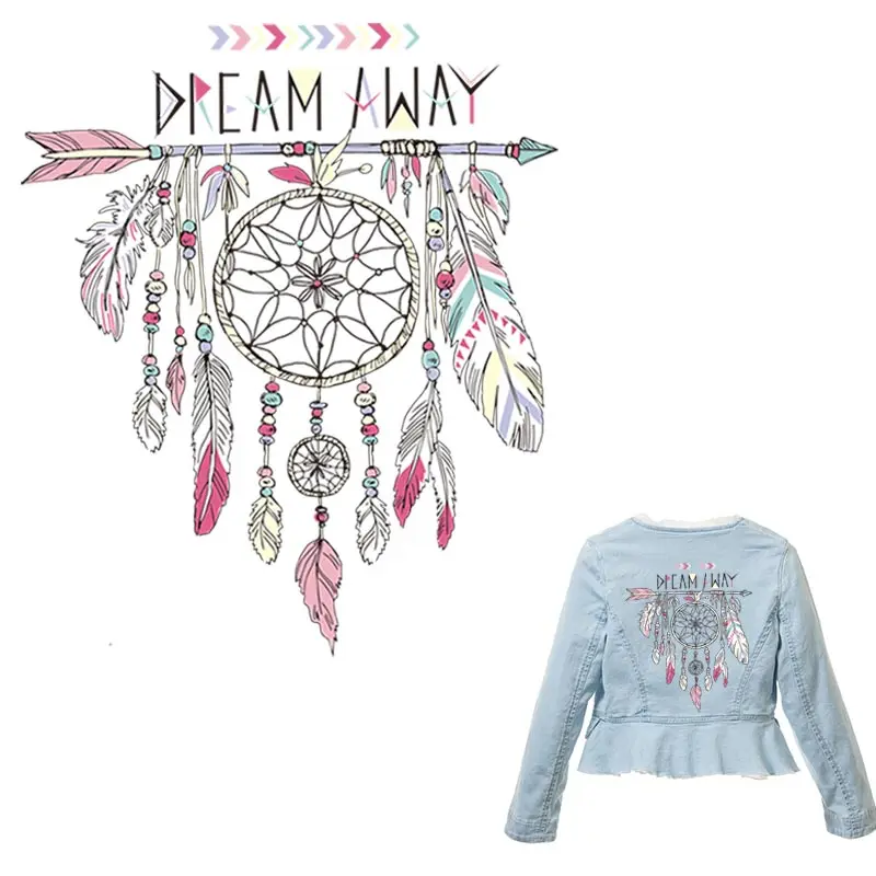 ONESAID перья Бохо Ловец снов теплоотводящая накладка моющийся принт на футболке DIY