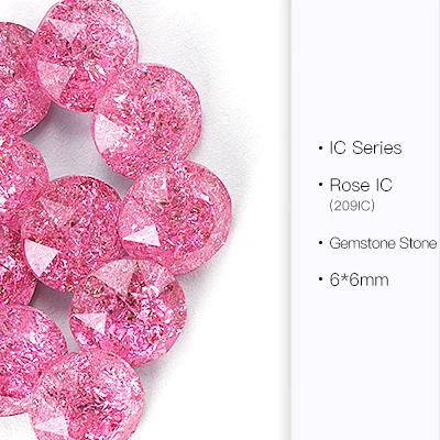 Gemstone stone 6 Стеклянные Камни Роза IC Ледяной цветок Стразы ювелирные изделия дизайнерские украшения камень Прозрачный 3D дизайн ногтей Стразы - Цвет: Gemstone stone 6