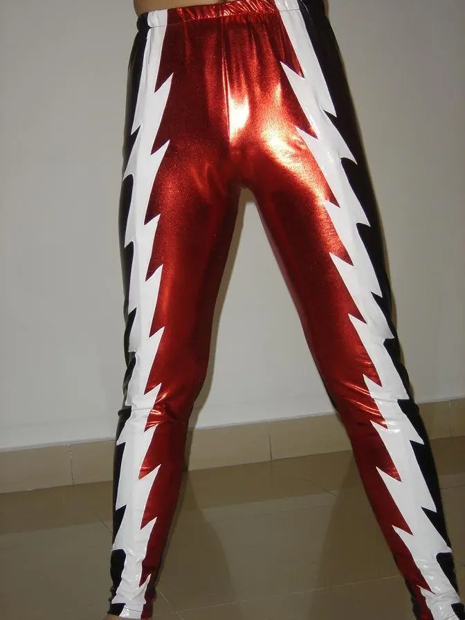 Pro Custom красные латексные резиновые молнии снаряжение Молодежная Борьба Singlet