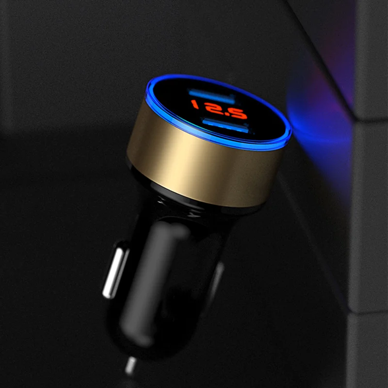Автомобильный Зарядное устройство с светодиодный Дисплей 5 V 3.1A Универсальный