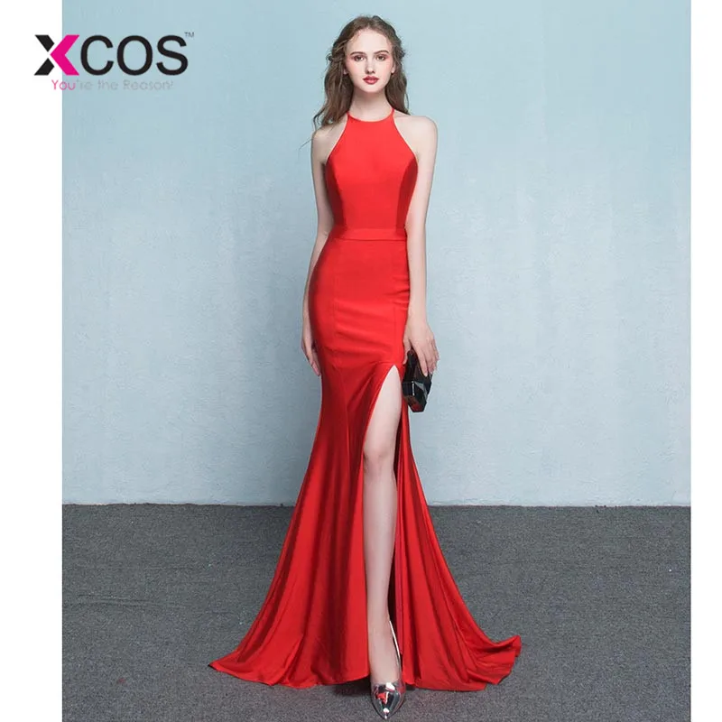 XCOS Vestidos De Formatura платья для Для женщин Русалка Пром красный королевский синий