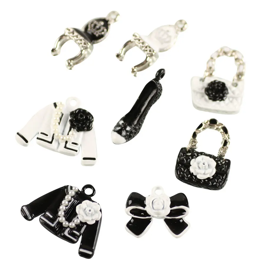 Модные подвески для одежды сумок обуви стульев белого и черного цветов ювелирные