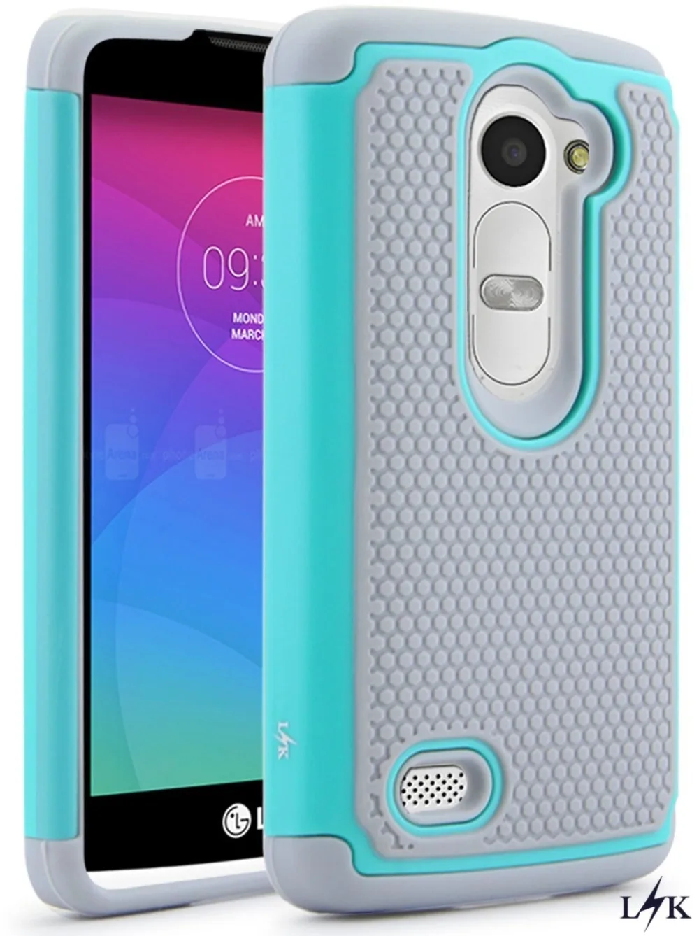 Для LG Леон Дань 2 Случае LK [Амортизации] Hybrid Dual Layer Броня Защитник Защитный Чехол