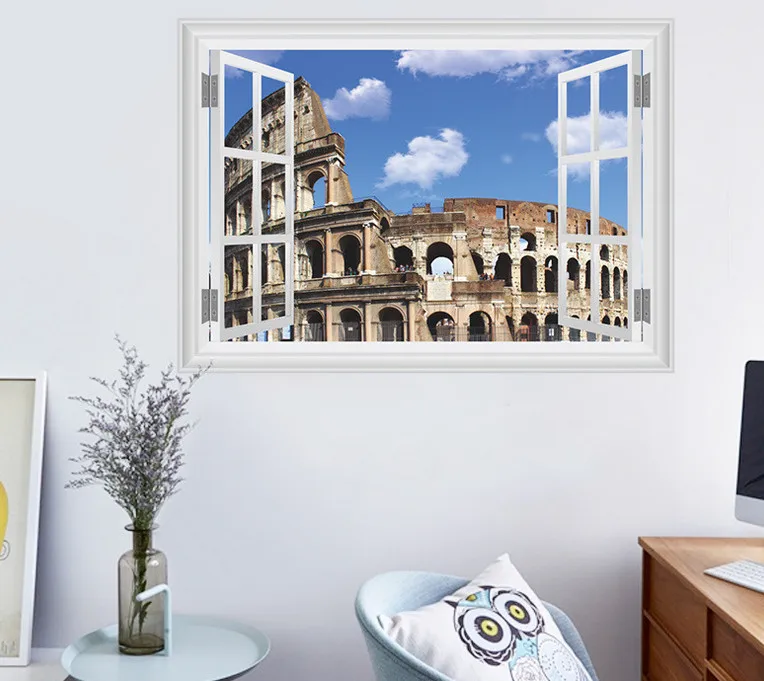 3d наклейка на стену в виде статуи Свободы башни Парижа|wall sticker|stickers for wallstickers |