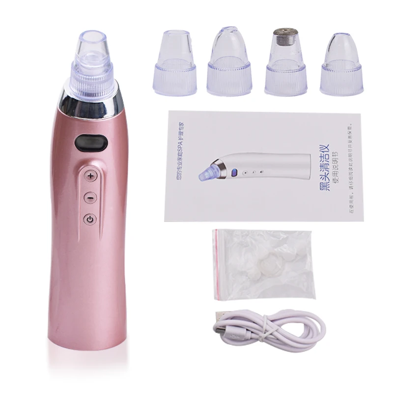 Pink no box Вакуумный отсос для угрей машина Deep Pore пылесос электрическое очищение от акне отшелушивающая очистка прибор для ухода за кожей - Цвет: Pink no box