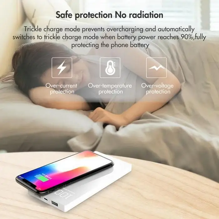 20000 мАч Беспроводное зарядное устройство для Xiaomi iPhone Samsung Huawei беспроводное