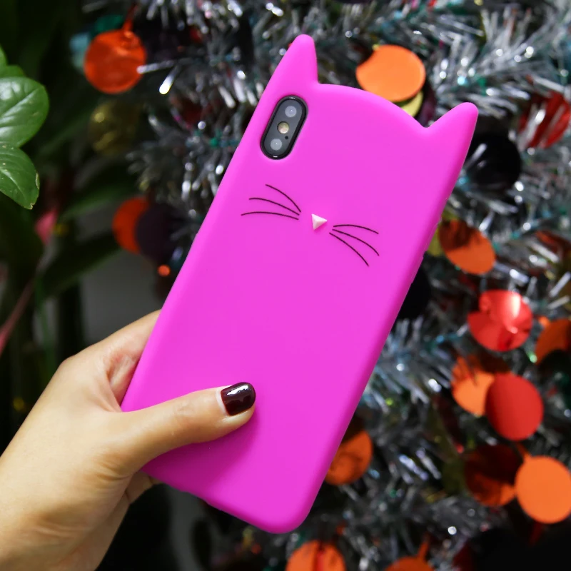 Милый мягкий силиконовый чехол с бородатым котом для iPhone 6s 6 s 7 8 Plus Xs Max XR X 10 5 5S SE 6Plus 6s Plus 7Plus 8 Plus чехол для сотового телефона