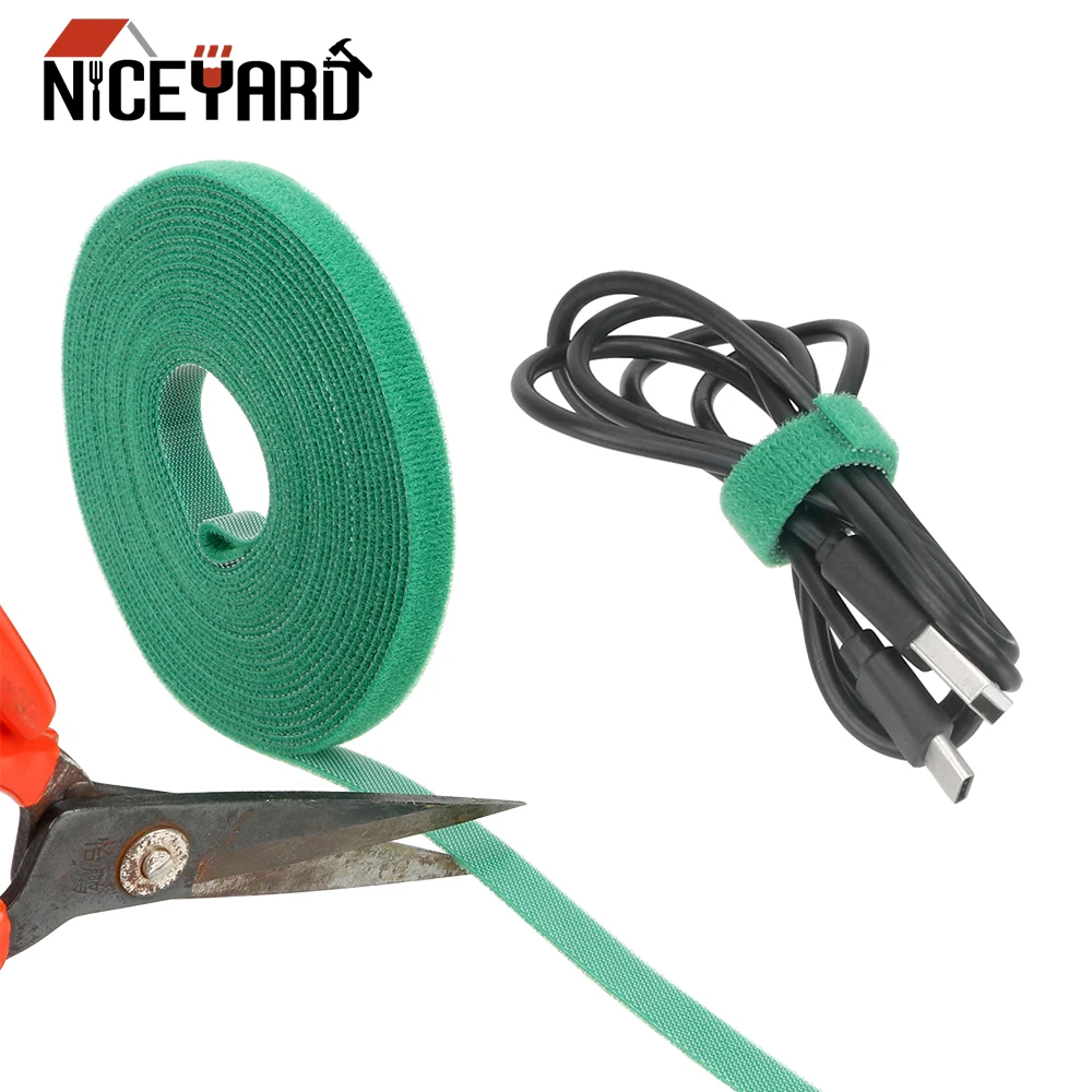 NICEYARD 5 м* 1 см нейлоновые кабельные стяжки силовые Провода петли ленты многофункциональные нейлоновые ремни крепеж многоразовые Волшебные Ленты