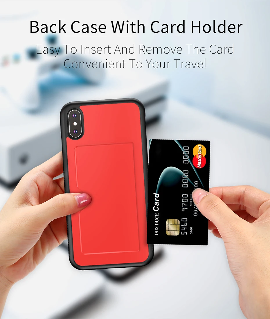 DUX DUCIS для iPhone XS Max чехол для iPhone XsMax Роскошный чехол из искусственной кожи со слотом для карт для iPhone XS Max X S Xr ударопрочный кошелек