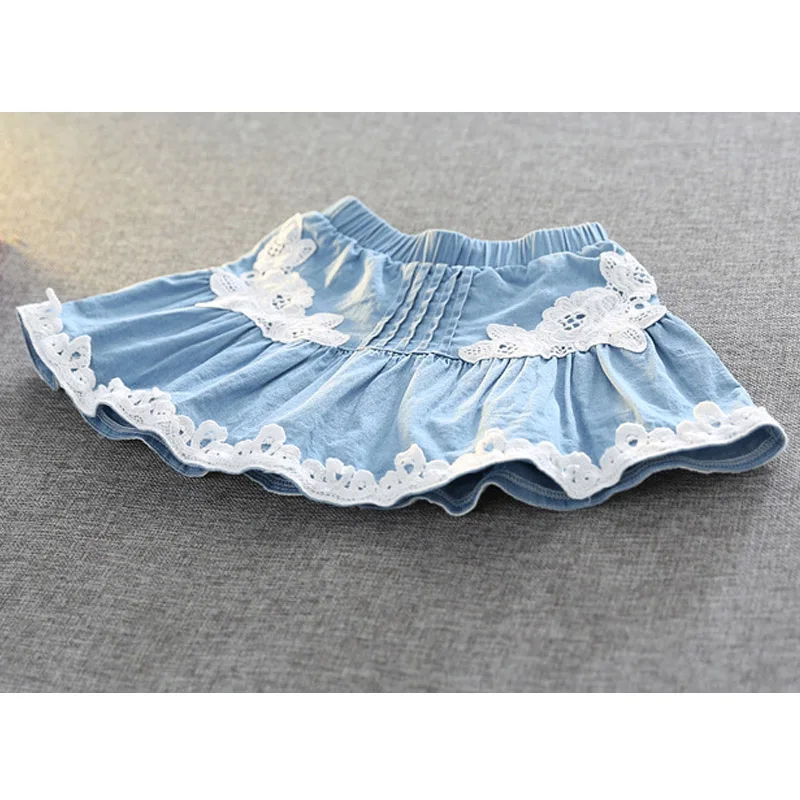 Очаровательны новорожденных девочек юбки кружева детские джинсовые малышей