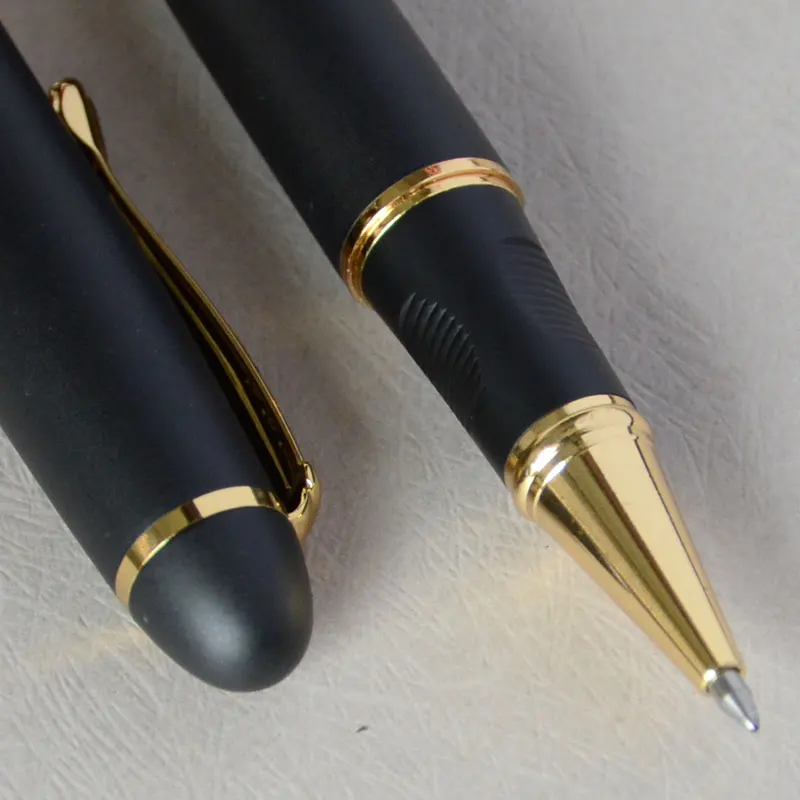 Шариковая ручка JINHAO X450 матовая черная и золотая для бизнеса офиса фиолетовая