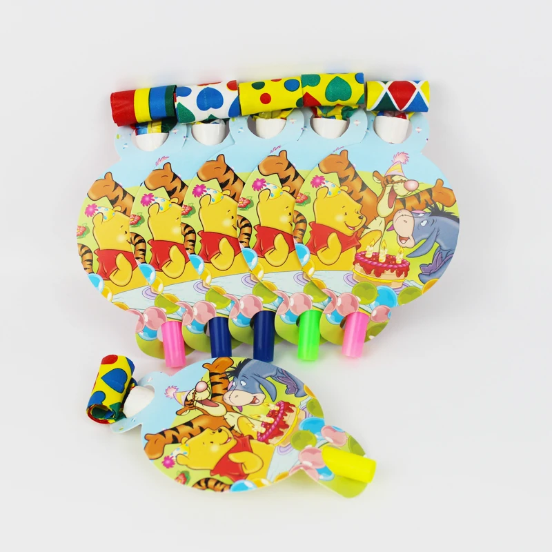 Дисней Винни Пух Дети День рождения украшения чашки тарелка ложка вилки баннер