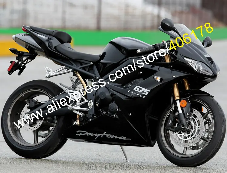 Индивидуальный обтекатель для Triumph Daytona 675 2009 2012 09 10 11 12 все черные Обтекатели