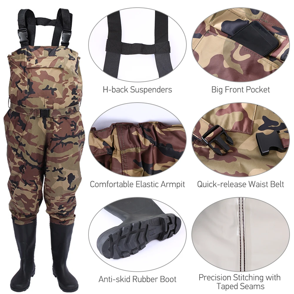 Рыболовный жилет до груди нейлон/ПВХ Водонепроницаемый рыболовные охотничьи