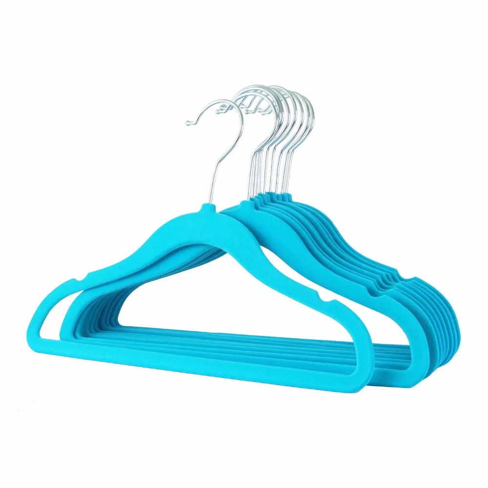 Детское бархатное платье вешалка не скользит сверхтонкий с U Notch (30 шт./лот)|hangers