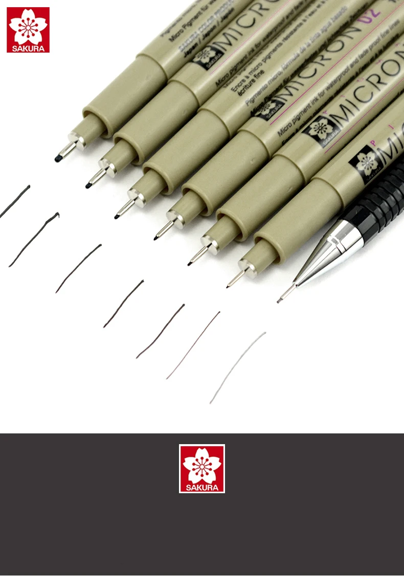Япония Sakura Pigma Micron тонкая линия ручки набор многоцветная Игла Кисть для рисования; ручка XSDK-6P/4 P/7 P эскизы товары для рукоделия
