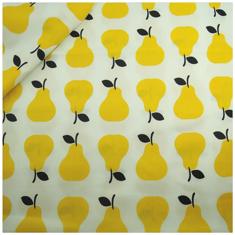 Желтая груша печать саржа хлопчатобумажная ткань Жир Quaters шитье детская Квилтинг